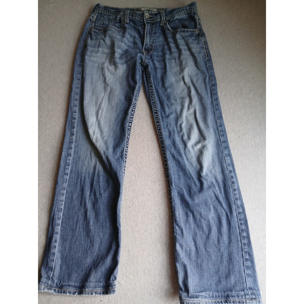 Bke Jeans Mens 31 R Jake Distressed Relaxed Straight Preppy Classic Stretch